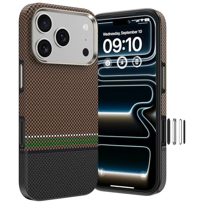 BENKS Prestige ArmorPro Case for iPhone 17 Pro Max with Camera Control Button, [Compatible with Magsafe] Full-Body Protective Case Made with Dupont Kevlar 1000D Aramid Fiber - color: Prestige ArmorPro