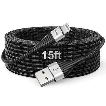 Extra Long iPhone Charger Cord 15FT [Apple MFi Certified] Lightning Cable - size: 15FT 1Pack, style: USB-A to Lightning Cable