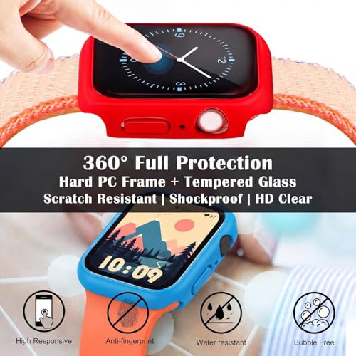 Sieral 24 Pack Watch Case with Tempered Glass Screen Protector Compatible with Iwatch 42mm Series 11/10/3/2/1, Hard PC Full Scratch Resistant Bumper Protective Face Cover Accessories - size: 42mm Compatible with Series 11/10/3/2/1