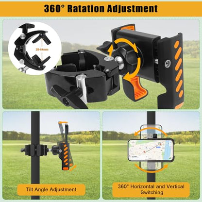 Ultra Strength Alloy Golf Cart Phone Holder Mount