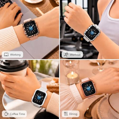 Sieral 24 Pack Watch Case with Tempered Glass Screen Protector Compatible with Iwatch 41mm Series 9/8/7, Hard PC Full Scratch Resistant Bumper Protective Face Cover Accessories - size: 41mm Compatible with Series 9/8/7