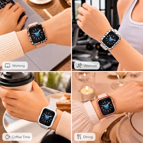 Sieral 24 Pack Watch Case with Tempered Glass Screen Protector Compatible with Iwatch 46mm Series 11/10, Hard PC Full Scratch Resistant Bumper Protective Face Cover Accessories - size: 46mm Compatible with Series 11/10
