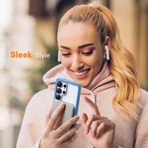 Maledan StainGuard Case for Samsung Galaxy S25 Ultra - Compatible with MagSafe S25 Ultra Case, Slim Magnetic Phone Cases for Samsung S25 Ultra Case Cover [Qi2 Certified][Military Shockproof], Sky Blue - color: StainGuard Steel Sky
