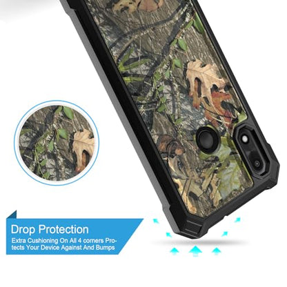 for Gabb Phone 4 Case/Gabb Phone 4 Cover w/[Built-in Screen Protector] Dual Layer Shockproof [Military-Grade][Full-Body] Protective Cover for Teen Women Man Boy Girl Hunt Tree Camo Leaf Design - color: BLD IN TREE BROWN