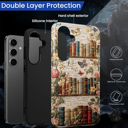 Compatible with Samsung Galaxy S26 Case,Glossy Case All-Round Protection Shockproof Anti-Scratches TPU Cover,Cases for Man Woman-Antique Bookshelf - color: Antique Bookshelf, size: Galaxy S26