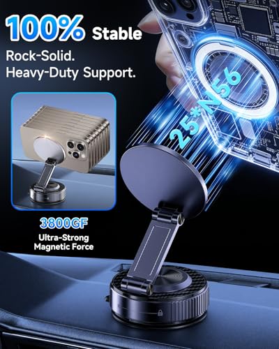 for MagSafe Car Mount, Vacuum Magnetic Car Phone Holder Stand for Your Car - color: Black 3