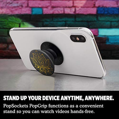 PopSockets Adhesive Phone Grip, Holder- Golden Prana Black - color: Black Prana, style: Adhesive