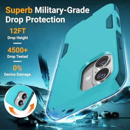 jaroco Magnetic for iPhone 17 Case Heavy Duty Rugged Dual-Layer Teal - color: Teal, size: iPhone 17