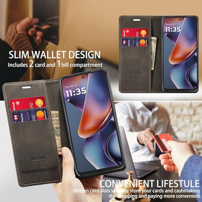 Moto G Power 2025/G Power 2026 Wallet Case with [RFID Blocking],Coffee | Card Holder, Kickstand, Magnetic, Soft Leather Flip Case Wallet for Moto G Power 2025/G Power 2026 - color: Coffee, size: Moto G Power 2025/2026 6.8"