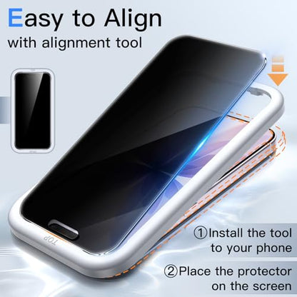 JETech 360° Privacy Screen Protector for iPhone 17, 2-Pack - size: iPhone 17