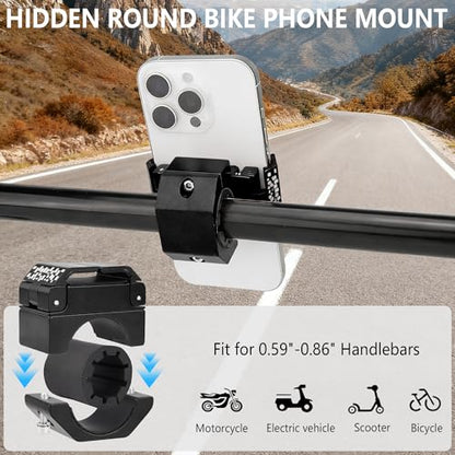 Bike Handlebar Mounts for 4.5-7.1 Phones (Black) - color: Black