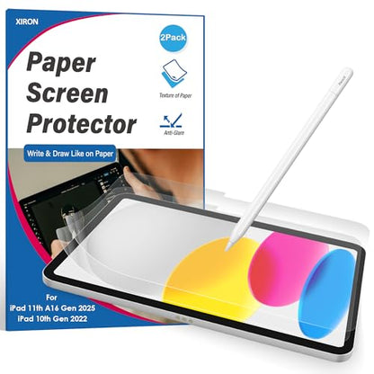 XIRON Paper Screen Protector for iPad A16 11th 2025 & 10th Generation 10.9" - size: 10.9"/11" 11th (A16)/10th Generation