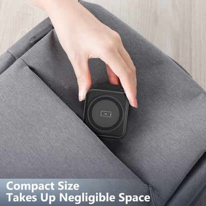 Travel Charger for Samsung Multi Devices, Foldable 3 in 1 Wireless Charging Station Fast Charging Stand/Pad Compatible for Samsung Galaxy S26/S25/S24/S23/Note20 Galaxy Watch8/7/6/Galaxy Buds4(Black - color: Black