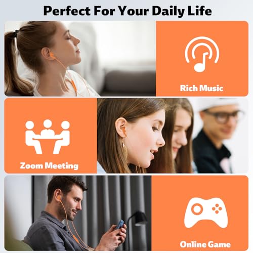 USB C Headphones for iPhone 18 Pro Max 17 16 Wired Earbuds,0range - color: Orange