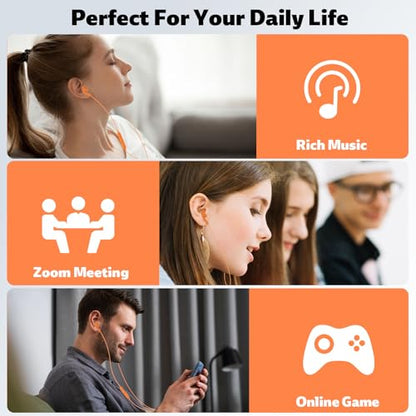 USB C Headphones for iPhone 18 Pro Max 17 16 Wired Earbuds,0range - color: Orange