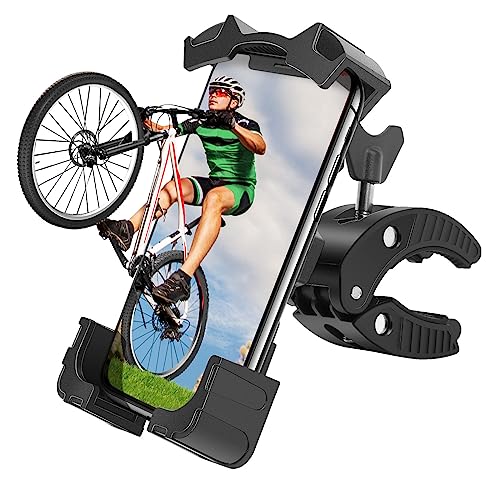 Universal Golf Cart Phone Holder, Phone Mount for Bike, Bicycle, Push Cart, Boat, Car, Stroller, Motorcycle, Fits Most Mobile Smartphones, Adjustable Handlebar Cell Phone Holder Shockproof - color: Green