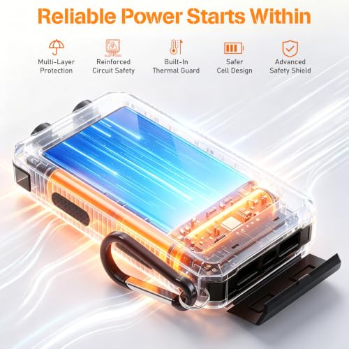Solar Power Bank 38800mAh Portable Charger for iPhone18/17/16, Samsung - color: Black