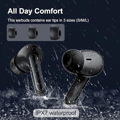 Ear buds, Wireless Earbuds, 56Hrs, BT5.3 Headphones, ENC, IPX7 for iPhone