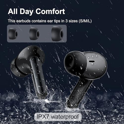 Ear buds, Wireless Earbuds, 56Hrs, BT5.3 Headphones, ENC, IPX7 for iPhone