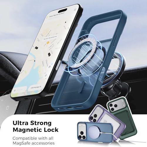 Magnetic for iPhone 17 Pro Wallet Case, Deep Blue - color: Deep Blue, size: iPhone 17 Pro