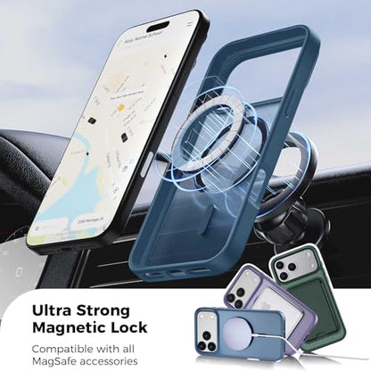 Magnetic for iPhone 17 Pro Max Wallet Case, Deep Blue - color: Deep Blue, size: iPhone 17 Pro Max