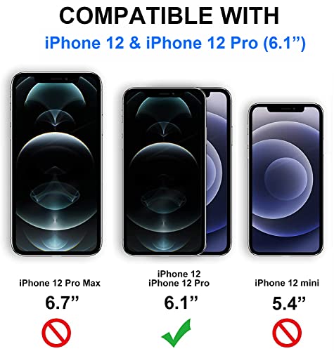 Fotbor Compatible for iPhone 12 Pro/12 Screen Protector - 3 Pack [Military-Grade Shatterproof] Full Coverage Tempered Glass w/Alignment Frame HD Clear Film for Apple iPhone 12 & Pro 6.1" - size: 6.1 inch-iPhone 12/12 Pro