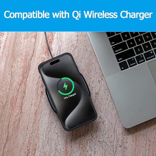 Battery Case for iPhone 15 Pro Max,12000mAh Portable Protective Charging Case with Wireless Charging Compatible for iPhone 15 Pro Max (6.7 inch) Extended Battery Pack Charger Case with Carplay (Black) - size: iPhone 15 Pro Max