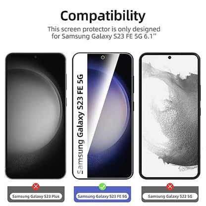 NEW'C for Samsung Galaxy S23 FE 5G Screen Protector Tempered Glass - size: S23 FE 6.4 inches