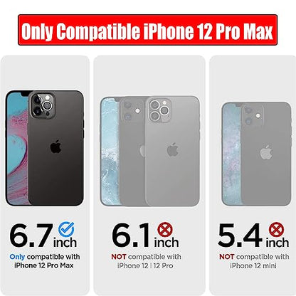 Battery Case for iPhone 12 Pro Max, 12000mAh High Capacity Rechargeable Smart Portable Charger Case Extended Battery Pack with iPhone 12 Pro Max (6.7 inch) Wireless Charging Case Support Carplay-Black - size: iPhone 12 Pro Max