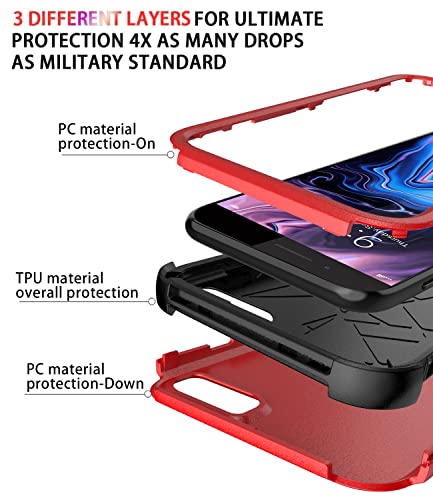 Diverbox for iPhone 8 Plus Case, iPhone 7 Plus Case [Shockproof] [Dropproof] [Dust-Proof],Heavy Duty Protection Phone Case Cover for Apple iPhone 8 Plus & 7 Plus (Red) - color: Red