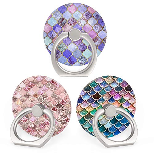 Bonoma Finger Ring Stand,3-Pack Mermaid Fish Scale - color: Mermaid Fish Scale