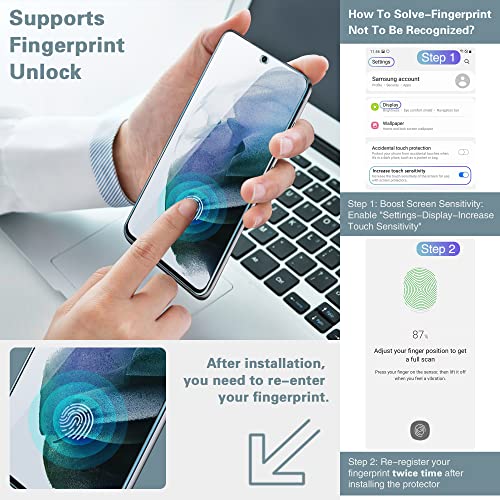 FANGTIAN 3 Pack for Samsung Galaxy S21 FE Screen Protector Glass [6.4"] - size: S21 FE-6.4 Inch