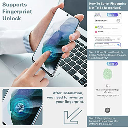 FANGTIAN 3 Pack for Samsung Galaxy S21 FE Screen Protector Glass [6.4"] - size: S21 FE-6.4 Inch