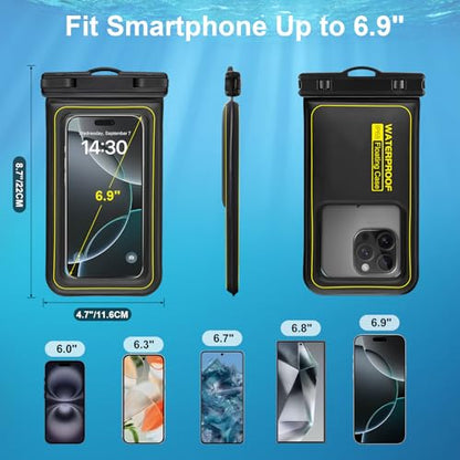 Waterproof Phone Pouch Floating, Up to 7.2",Black - color: Black, size: Up to 7"