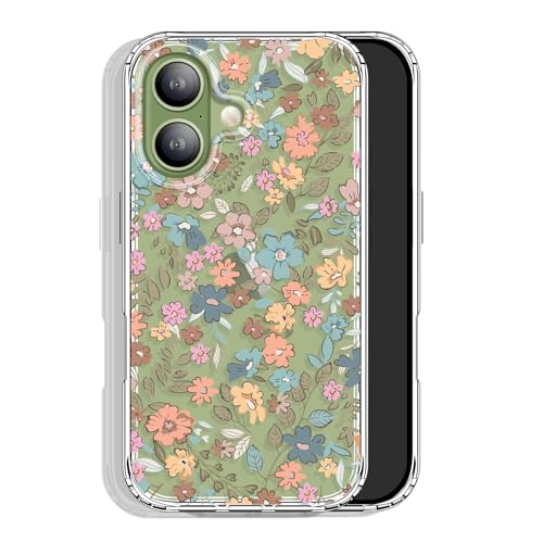 GYZYA for iPhone 17 Case Clear 6.3 Inch with Design, Protective Slim TPU Cover + Shockproof Bumper for Women and Girls (Secret Garden) - color: Flowers013, size: iPhone 17 (6.3 inch)
