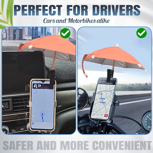 Phone Umbrella for Sun, Clip-On Phone Sun Shade, Universal Fit - color: Pink