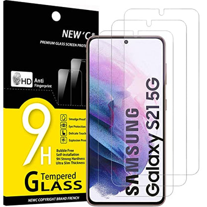 NEW'C for Samsung Galaxy S21 5G Screen Protector Tempered Glass HD Clear - size: S21 6.2 inches