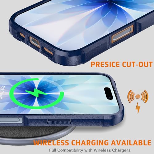 Rugged Shield Case for iPhone 17 (6.3"), 8ft Military Drop Proof, Wear Resistant Tactical Cover, Navy Blue - color: Navy Blue, size: iPhone 17