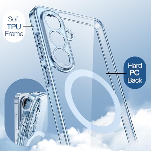 JETech Magnetic Case for Galaxy S26, Compatible with MagSafe, Sky Blue | Full Camera Lens Protection, Shockproof Protective Phone Cover, Scratch Resistant Clear Back - color: Sky Blue, size: Galaxy S26
