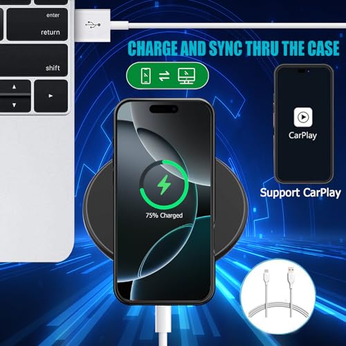 Battery Case iPhone 16 Pro, Upgraded 10000mAh Rechargeable Portable Extended Battery Pack Supported Qi Wireless Charging Case Compatible with iPhone 16 Pro (6.3 inch) Charger Power Bank (Black) - size: iPhone 16 Pro (6.3 inch)