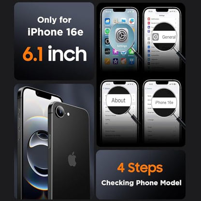 Battery Case for iPhone 16e/17e, 10000mAh High Capacity Portable Rechargeable Protective Battery Pack Cover Charging Case Compatible with iPhone 16e/17e (6.1 inch) Extended Battery Charger Case-Black - size: iPhone 16e (6.1 inch)