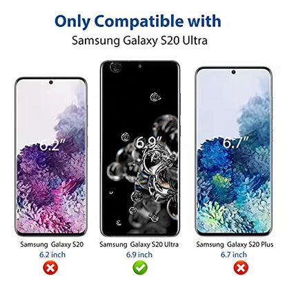 [2 Pack Compatible with Samsung Galaxy S20 Ultra 5G 6.9-inch Privacy Screen Protector, Anti-Spy Flexible TPU Film, Support Fingerprint Unlock, Easy Installation, Full Coverage, Bubble Free