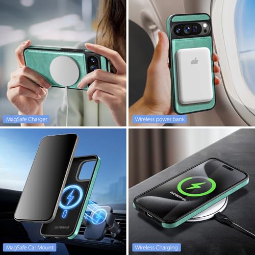 SkyEagle for MagSafe Google Pixel 10 Wallet Case,Blue Green - color: Blue Green, size: 6.3 inches