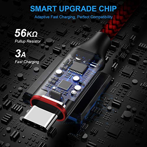 etguuds Long USB to USB C Cable, 16ft USB A to USB C Cable Fast Charging - color: Red