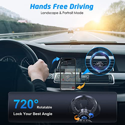 Compatible for MagSafe Car Mount [20 Strong Magnets] Magnetic Phone Holder for Car Hands Free iPhone Car Holder Mount Fit for iPhone 14 13 12 Pro Plus