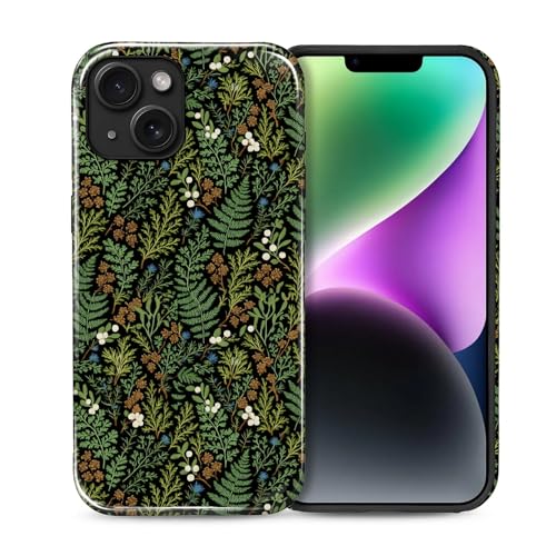 Case for iPhone 14 Plus, Shockproof Hybrid Protective Phone Case, Dual-Layer Drop Protection Anti-Scratch, Fern Leaf - color: Fern Leaf, size: iPhone 14 Plus