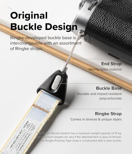 Ringke Phone Lanyard for iPhone 17 Pro Max and Most Smartphones [One-Touch Buckle] Shoulder Strap Adjustable Sturdy Universal Phone Crossbody Neck Lanyard for Travel Essentials - Stripe Blue - color: Stripe Blue