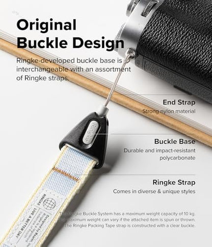 Ringke Phone Lanyard for iPhone 17 Pro Max and Most Smartphones [One-Touch Buckle] Shoulder Strap Adjustable Sturdy Universal Phone Crossbody Neck Lanyard for Travel Essentials - Stripe Blue - color: Stripe Blue