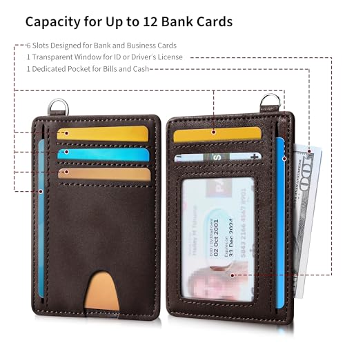 Mayski Slim Wallet, Credit Card Holder for Women, Minimalist Front Pocket RFID Blocking Card Cases, Small Wallet Women Men(CH Coffee) - color: CH Coffee