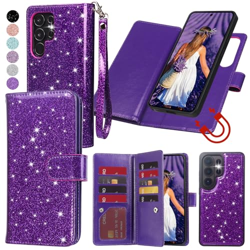 Varikke for Galaxy S26 Ultra Wallet Case Magnetic Detachable, Deep Purple - color: Dark Purple, size: Galaxy S26 Ultra 6.9"